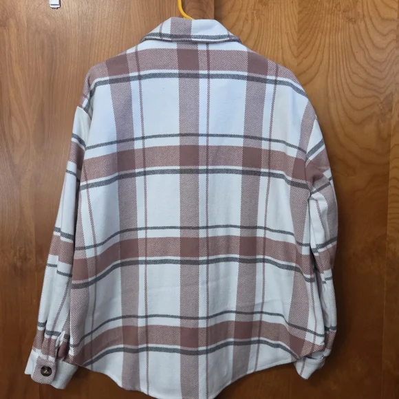 Love Tree White and Brown Plaid Shirt - Picture 3 of 3